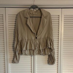 Free People Cream Blouse